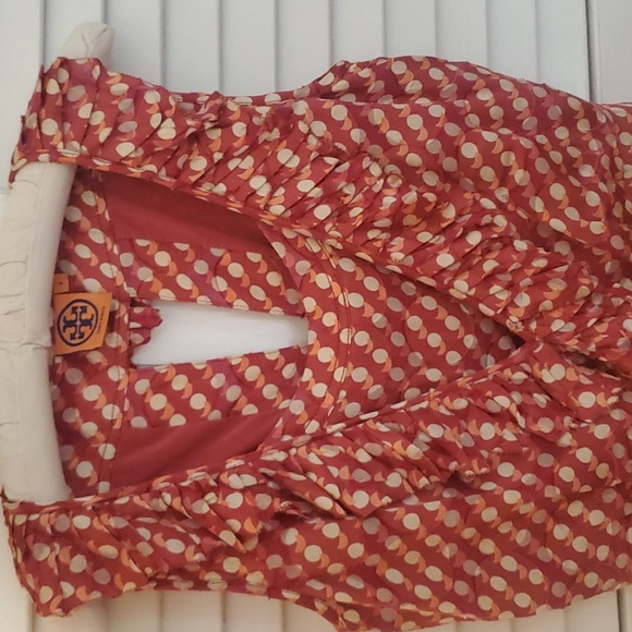 Tory Burch Janetta Circle Clip Dot Print Dress, Size 2 - Picture 7 of 16